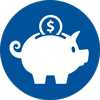 Savings Account icon with piggy bank