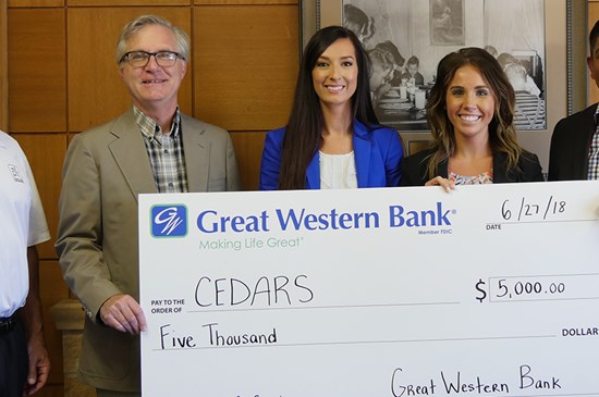 CEDARs receives a grant from Great Western Bank