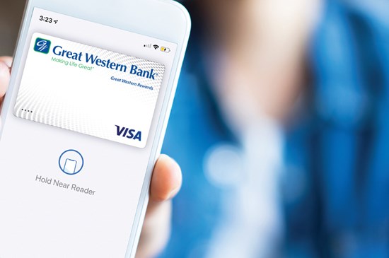 Great Western Bank Credit Cards can now be added to your device's digital wallet.
