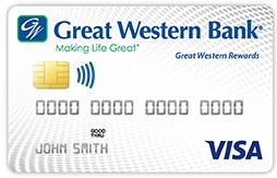 Illustration of the Great Western Bank rewards card