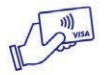 Credit card in hand icon